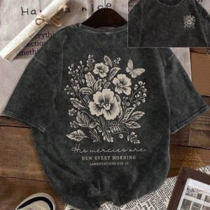 Acid Wash Drop Shoulder Ladies T-Shirt